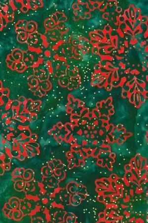 Sconto Tessuto - Christmastime - Holly - Robert Kaufman