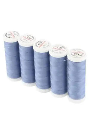 Affare Set di 5 filati per cucire da 200m, Azzurro Polvere 0923 - Ackermann Universal 120