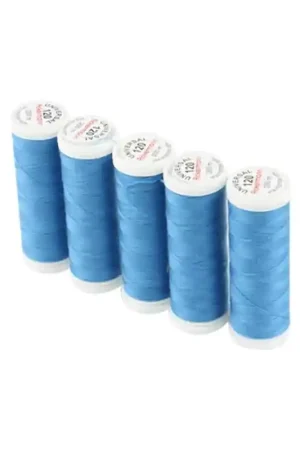 Ultime Pezzi Set di 5 filati per cucire da 200m, Denim 7274 - Ackermann Universal 120