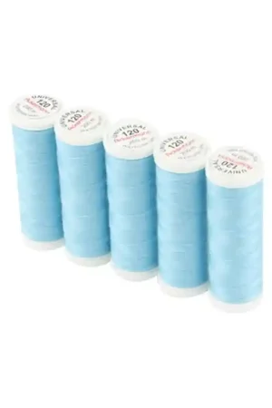 Novità Set di 5 filati per cucire da 200m, Celeste 0732 - Ackermann Universal 120