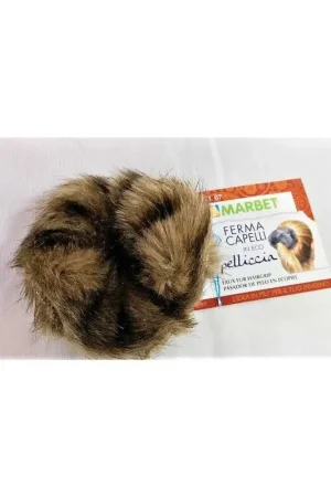 Ferma capelli in eco pelliccia nocciola 1 pezzo Promo Stagionale