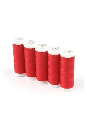 Set di 5 filati per cucire da 200m, Rosso Corsa 0904 - Ackermann Universal 120 Saldi