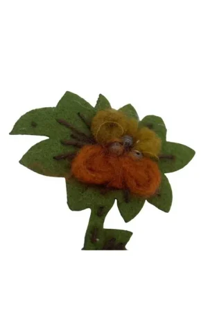 Offerta Applicazione Termoadesiva Patch Panno Ricamo Stelo Lana Perline Cm 15x8