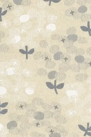 Tessuto in Cotone e Lino - Posies - Robert Kaufman Super Prezzo