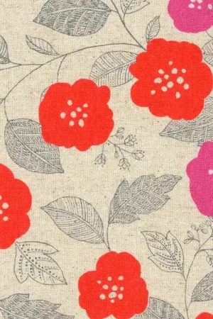 Tessuto in Cotone e Lino - Vines - Robert Kaufman Direttamente Dal Produttore