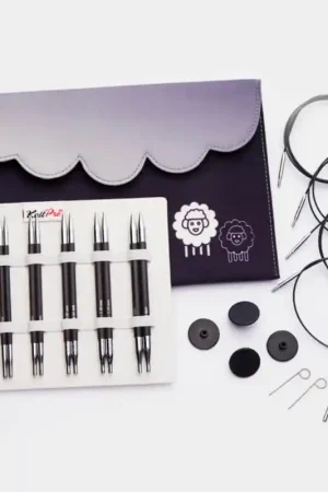 Set di Ferri Circolari Intercambiabili 13 cm Karbonz Deluxe - KnitPro Vendita Finale