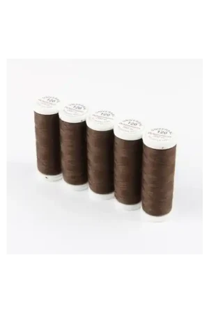 Set di 5 filati per cucire da 200m, Marrone 0772 - Ackermann Universal 120 Nuovo Arrivo