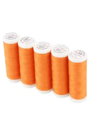Spedizione Gratuita Set di 5 filati per cucire da 200m, Zucca 0907 - Ackermann Universal 120