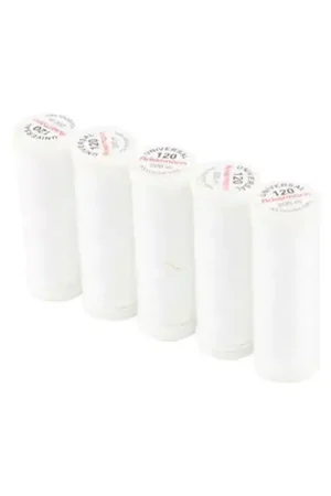 Set di 5 filati per cucire da 200m, Bianco 0700 - Ackermann Universal 120 Subito Disponibile