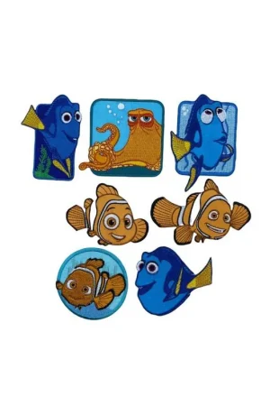 Economico Applicazione Termoadesiva Patch Cartoni Personaggio Nemo Ricamo Tessuto
