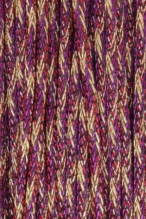 Promo Stagionale Fil nylon tressé métallisé 0.85 mm - Premium - Prune - Doré x10m