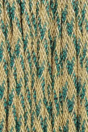 Popolare Fil nylon tressé métallisé 0.85 mm - Premium - Doré - Vert émeraude x10m