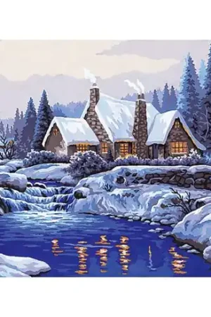 Spedizione Espresso Canovaccio antico - Paesino al crepusculo - Collection d'Art