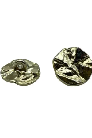 Bottone Metallo Martellato Linea 18 Oro e Argento Ultima Occasione