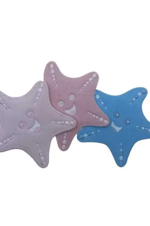 Spedizione Gratuita Applicazione Termoadesiva Patch Ricamata Stella Marina 11x12 Cm