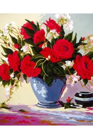 Canovaccio antico - Rose rosse - Collection d'Art Prezzo Scontato