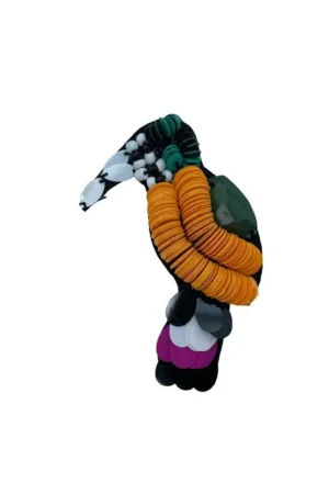 Must-Have Applicazione Cucibile Pappagallo Paillettes Pietre 9x6 Cm