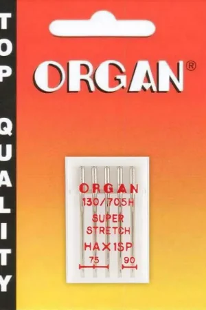 5 Aghi da Cucire Super Stretch 75-90 per Macchina da Cucire - Top Quality Super Stretch, Organ Needles Promozione