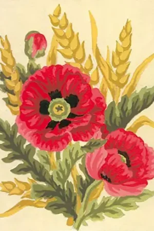 Vendita Finale Canovaccio antico - Papaveri e spighe - Collection d'Art