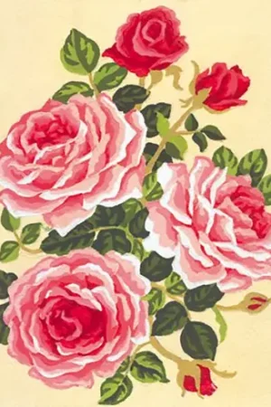 Prezzo Di Fabbrica Canovaccio antico - Rose - Collection d'Art
