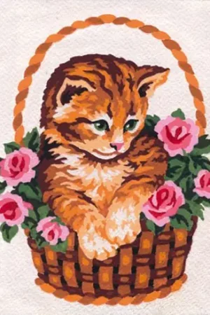 Offerta Speciale Canovaccio antico - Gatto nel cestino - Collection d'Art