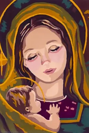 Prezzo Ridotto Canovaccio antico - Madonna con bambino - Collection d'Art