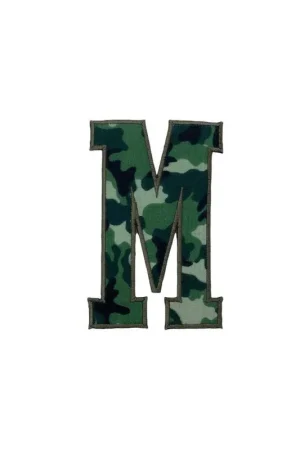 Applicazione Termoadesiva Patch Lettera Mimetico Verde Alta 10 Cm Bestseller