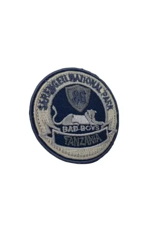 Reso Gratuito Applicazione Termoadesiva Patch Ricamata Tonda Scritta Grigio Beige 5 Cm