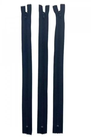 Offerta Limitata Set 3 Cerniere Chiusure Lampo Zip Nero Catena 3 Spirale Fissa 30 cm