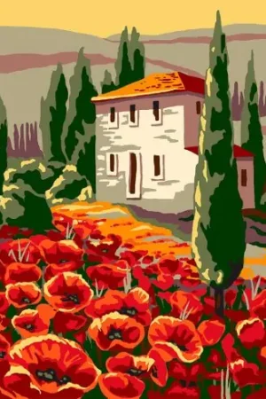 Canovaccio antico - Casa ai papaveri - Collection d'Art Spedito Oggi