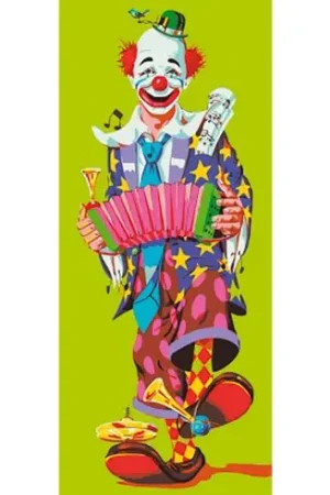 Esclusivo Canovaccio antico - Clownn con fisarmonica - Collection d'Art