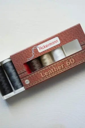 Acquista Ora Set di 6 filati per cucire la pelle 100% Poliestere da 120m - Ackermann Leather 60
