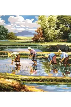 Canovaccio antico - La raccolta del riso - Gobelin. L Offerta Speciale