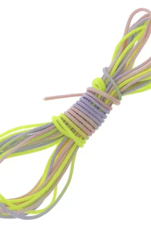 Fil de jade - Fil nylon tressé 1 mm - Dégradé Jaune fluo - Rose - Violet x2.90m Must-Have