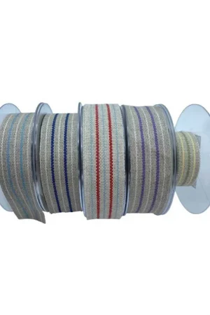 Vendita Finale Passamaneria Nastro Lino Fascia Bande Riga Alto 3 Cm Base Grezzo