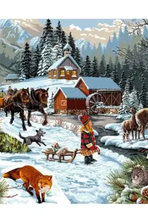 Canovaccio antico - La strada che conduce al mulino - Luc Créations Pagamento Sicuro