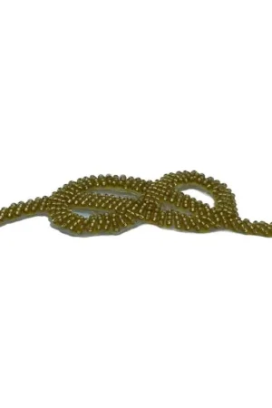 Bestseller Applicazione Termoadesiva Nodo Marinaio Oro Perline 9,5x3 Cm