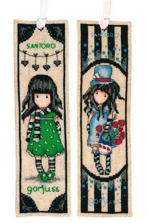Kit a Punto Croce - Set di 2 Segnalibri Gorjuss - Vervaco Offerta