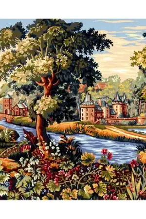 Più Venduto Canovaccio antico - Canovaccio di Beauvais Verde Chantilly - Luc Créations