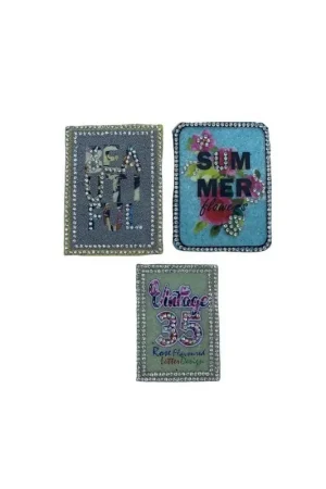 Applicazione Patch Termoadesiva Vintage 35 Strass 7x5 Cm Direttamente Dal Produttore
