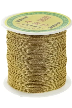 Fil nylon torsadé métallisé 0.6 mm doré x130 m Ultime Pezzi