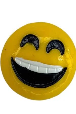 Spilla Plastica Giallo Con Pinza Retro Faccina Sorridente Smile 2x2 Cm Solo Oggi
