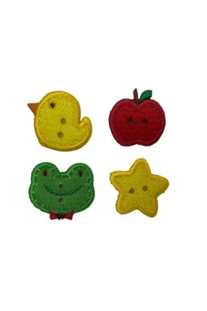 Pagamento Sicuro Applicazione Termoadesiva Forma Animale Frutta Buchi Bottoni 2 Cm