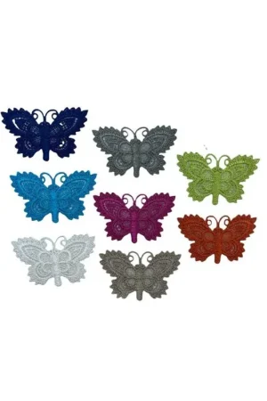 Applicazione Ricamo Macramè Termoadesiva Patch Farfalla Cm 5x4 Must-Have