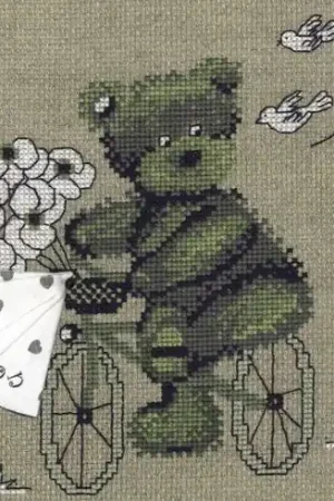 Compra Online kit ricamo a punto croce - Ozonne e la sua bici - Marie Coeur