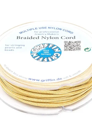 Fil de jade / Fil nylon tressé européen Griffin 1.5 mm Amber x20m Prezzo Scontato
