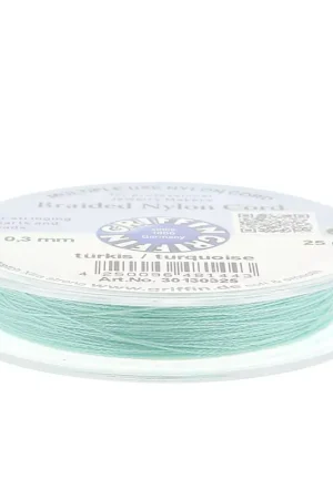 Compra Adesso Fil de jade / Fil nylon tressé européen Griffin 0.3 à 0.5 mm - Turquoise x25m