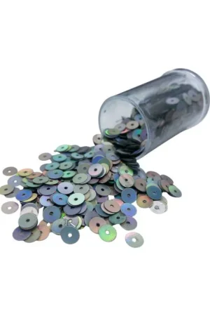 Tubetto da 15 g – Paillettes Grigio Argento – Ø 6 mm Sconto