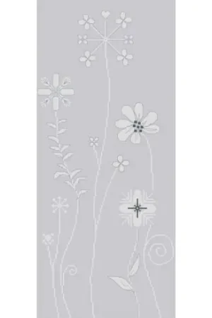 Occasione Imperdibile kit ricamo a punto croce - Fiori bianchi - Points de repère