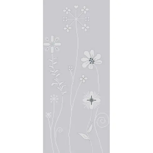 Occasione Imperdibile kit ricamo a punto croce - Fiori bianchi - Points de repère